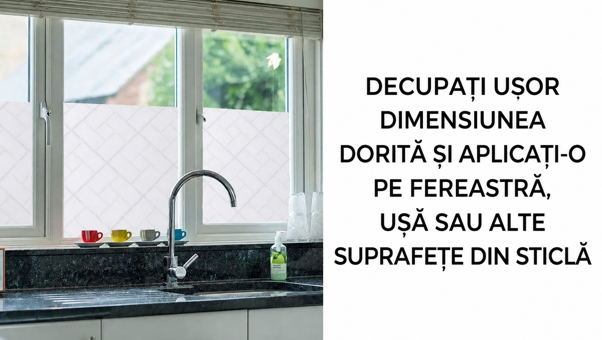 Folie de fereastră vitraliu 2m Romboid (60540002)