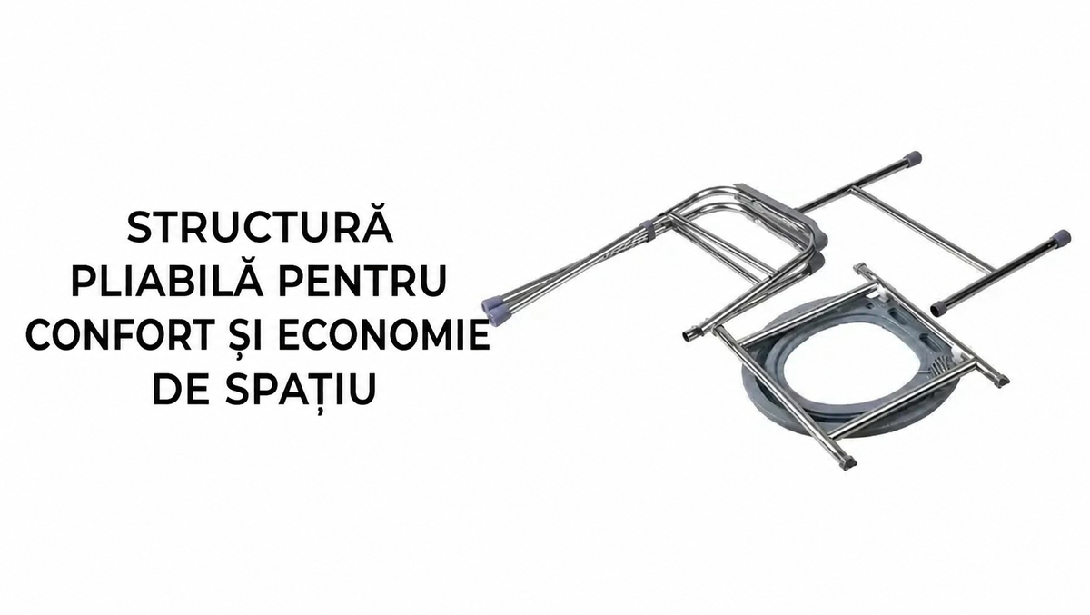 Scaun de toaletă portabil cu șezut reglabil (8559)