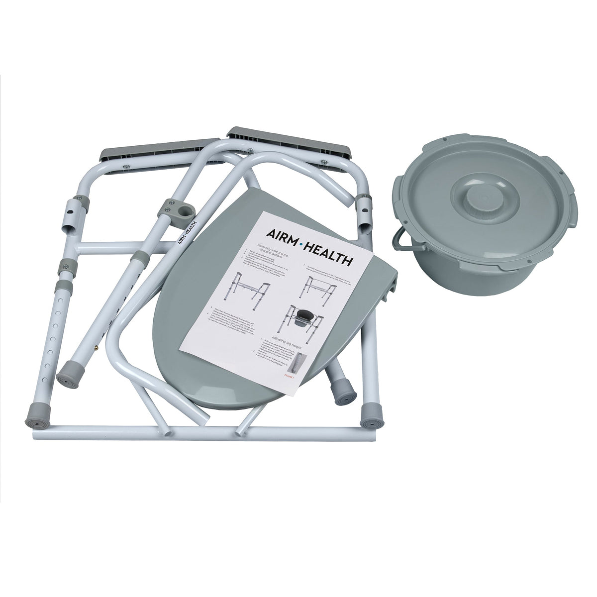Scaun de toaletă Airm Health cu reglaj pe înălțime (91890001)