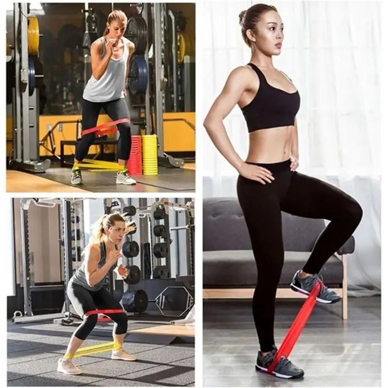 Set de 5 benzi de exerciții cu geantă de depozitare (5220)