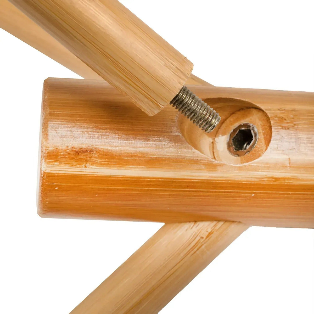 Cuier de podea din bambus cu 8 cârlige, design natural, montaj ușor (91810001)