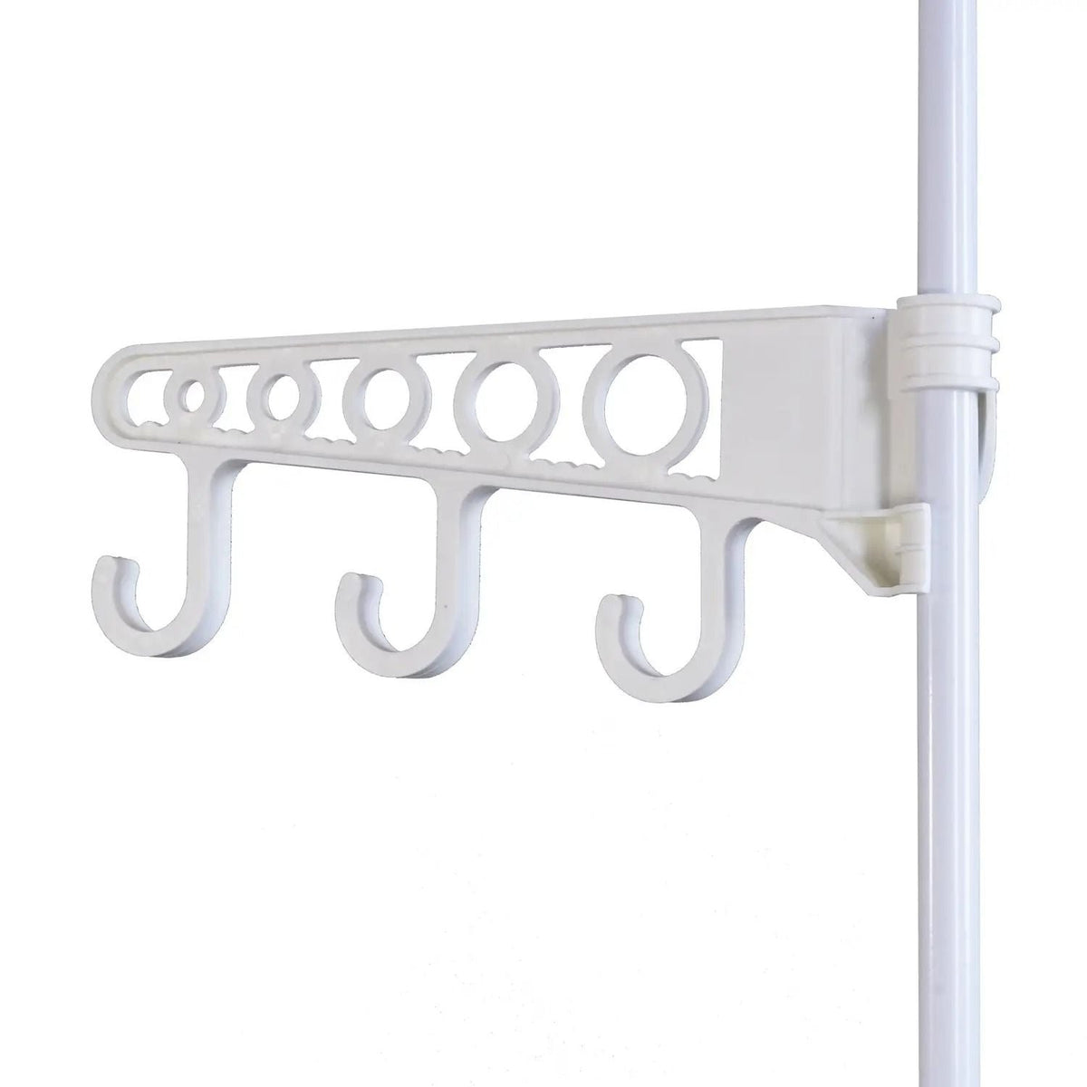 Cuier de haine cu 6 rafturi, alb, compact (5738)