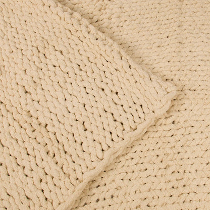 Pătură Chenille Împletită Bej 150x200 cm (90750001)
