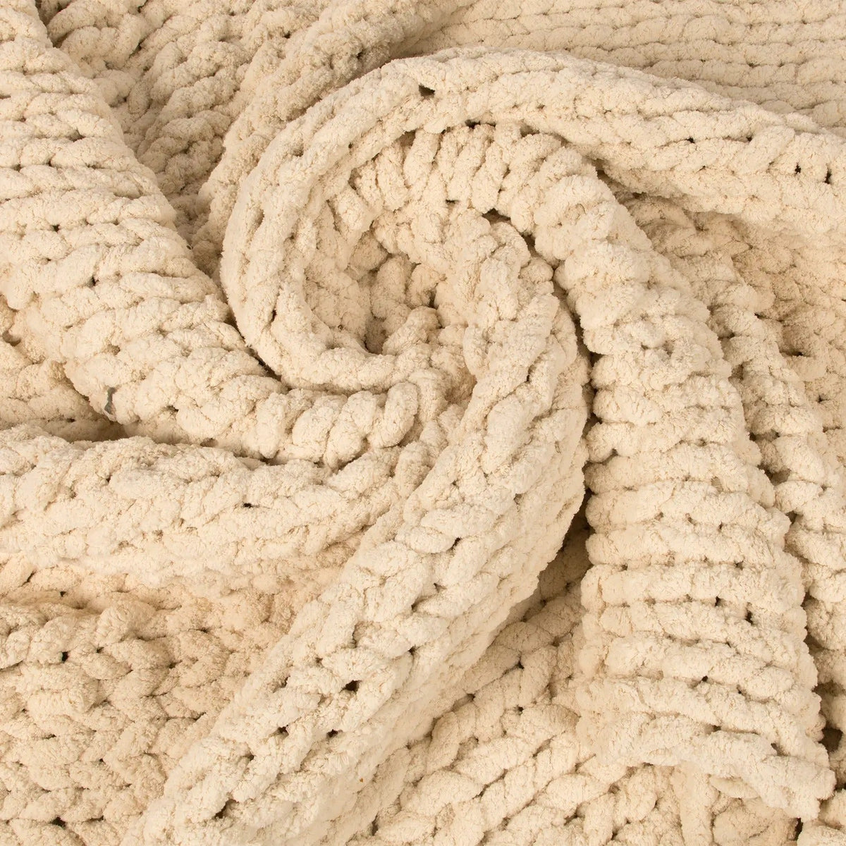 Pătură Chenille Împletită Bej 150x200 cm (90750001)