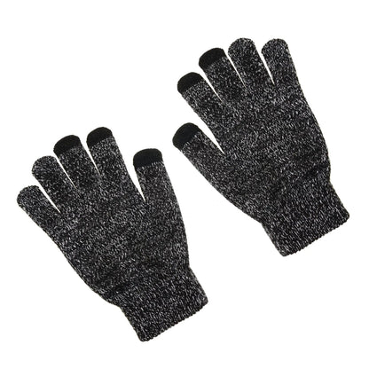 Mănuși tactile de iarnă călduroase, gri închis, pentru smartphone (54660004)