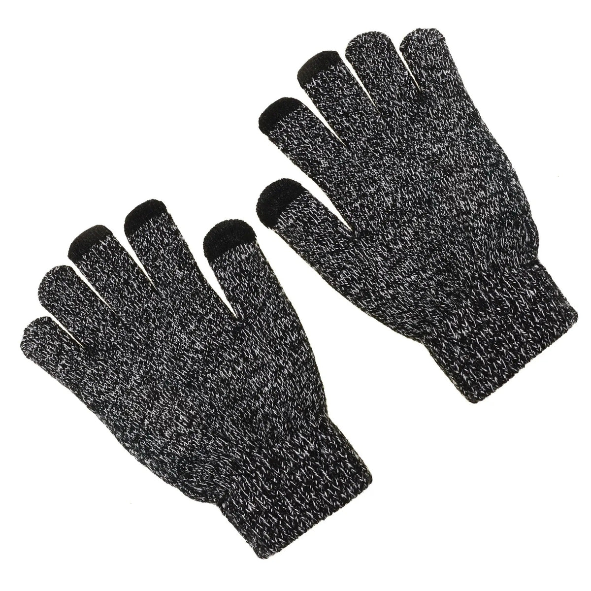 Mănuși tactile de iarnă călduroase, gri închis, pentru smartphone (54660004)