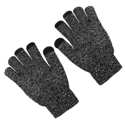 Mănuși tactile de iarnă călduroase, gri închis, pentru smartphone (54660004)