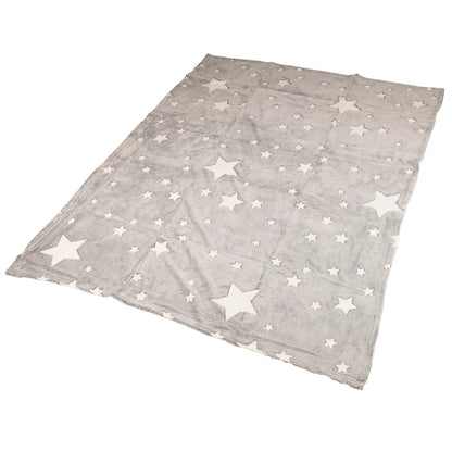 Pătură care strălucește în întuneric, gri 120x150 cm (79620001)