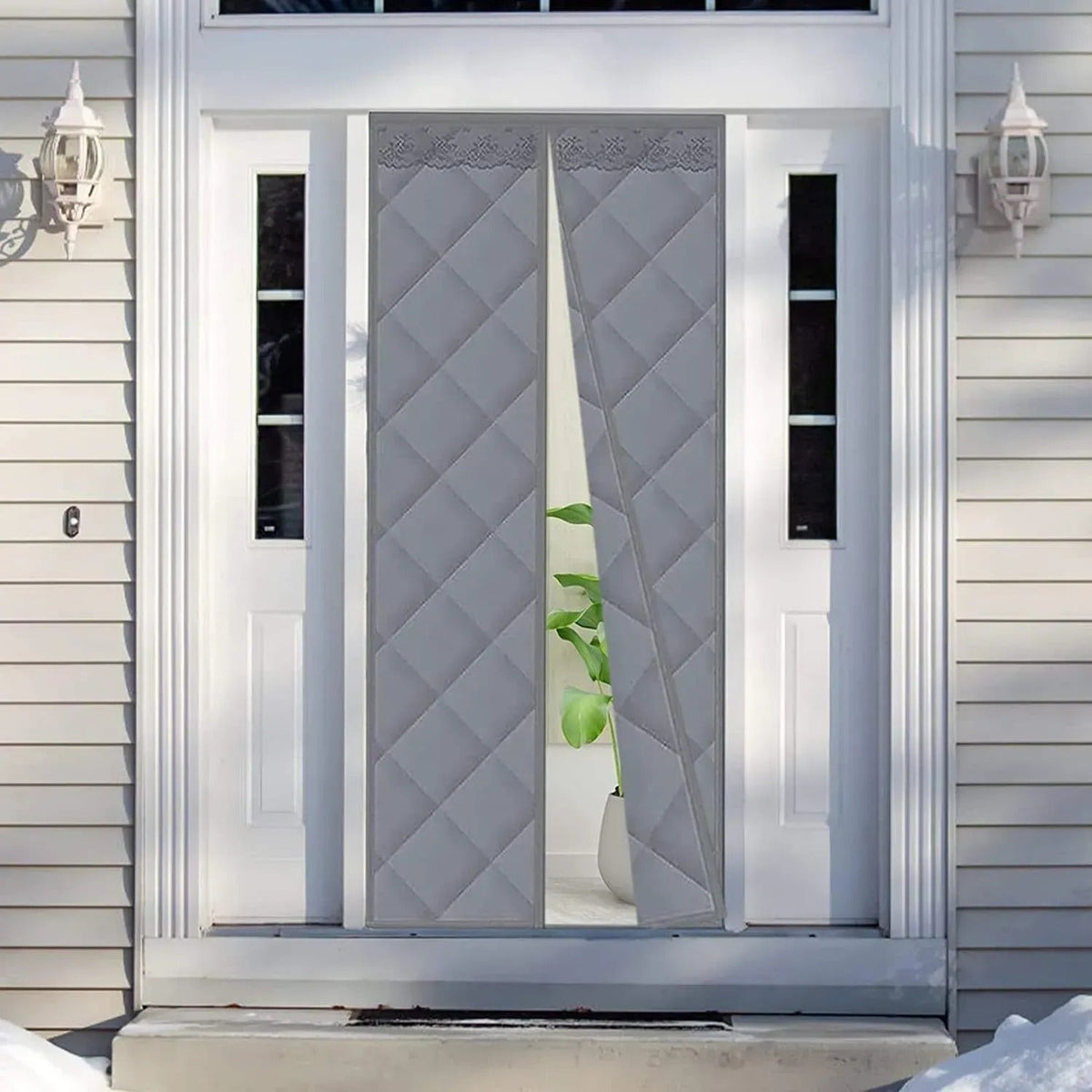 Perdea magnetică pentru ușă termică, culoare argintie 210х98 cm (83390002)