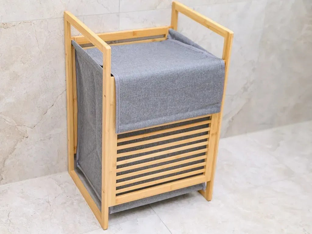 Coș de rufe din bambus 45L cu capac (91800001)
