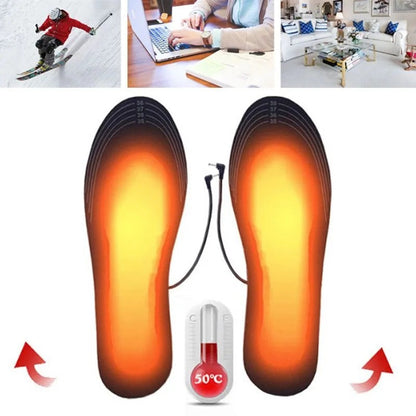 Tălpi încălzite pentru pantofi USB, dimensiune reglabilă, căldură până la 50°C (78740001)