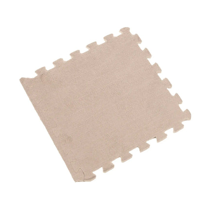 Covoraș de podea bej din pluș 30x30 cm - set de 10 bucăți (84220003)