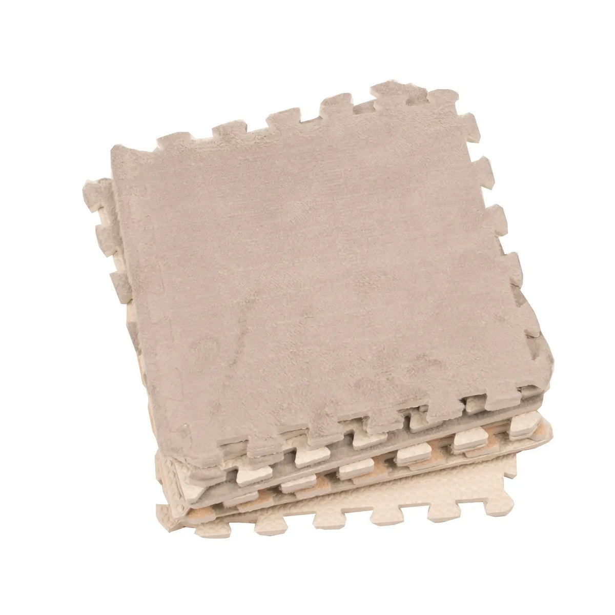 Covoraș de podea bej din pluș 30x30 cm - set de 10 bucăți (84220003)