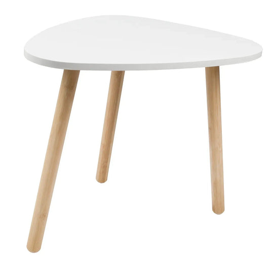 Măsuță de cafea din bambus cu trei picioare 46x30 cm elegantă (91760001)