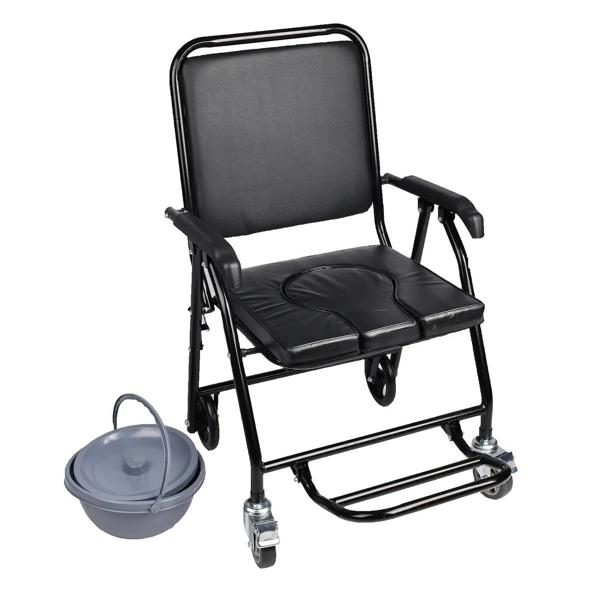 Cărucior de toaletă-duș pentru persoane cu dizabilități cu roți (8552)