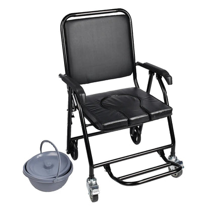 Cărucior de toaletă-duș pentru persoane cu dizabilități cu roți (8552)