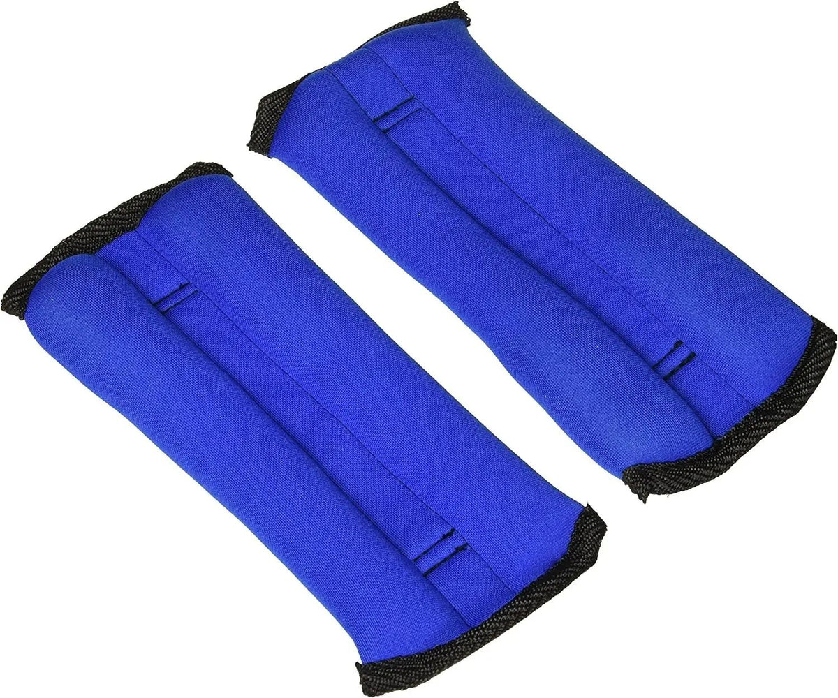 Greutăți fitness 2 x 0,5 kg albastre pentru glezne și încheieturi (8117)