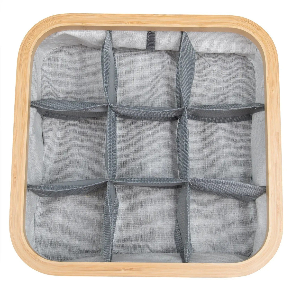 Organizator din bambus pentru lenjerie cu 9 compartimente, gri (91650001)