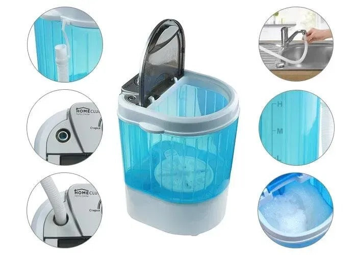 Mașină de spălat portabilă de 260W cu funcție de spălare, clătire și stoarcere (5638)