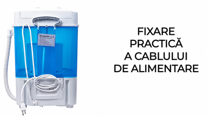 Mașină de spălat portabilă de 260W cu funcție de spălare, clătire și stoarcere (5638)