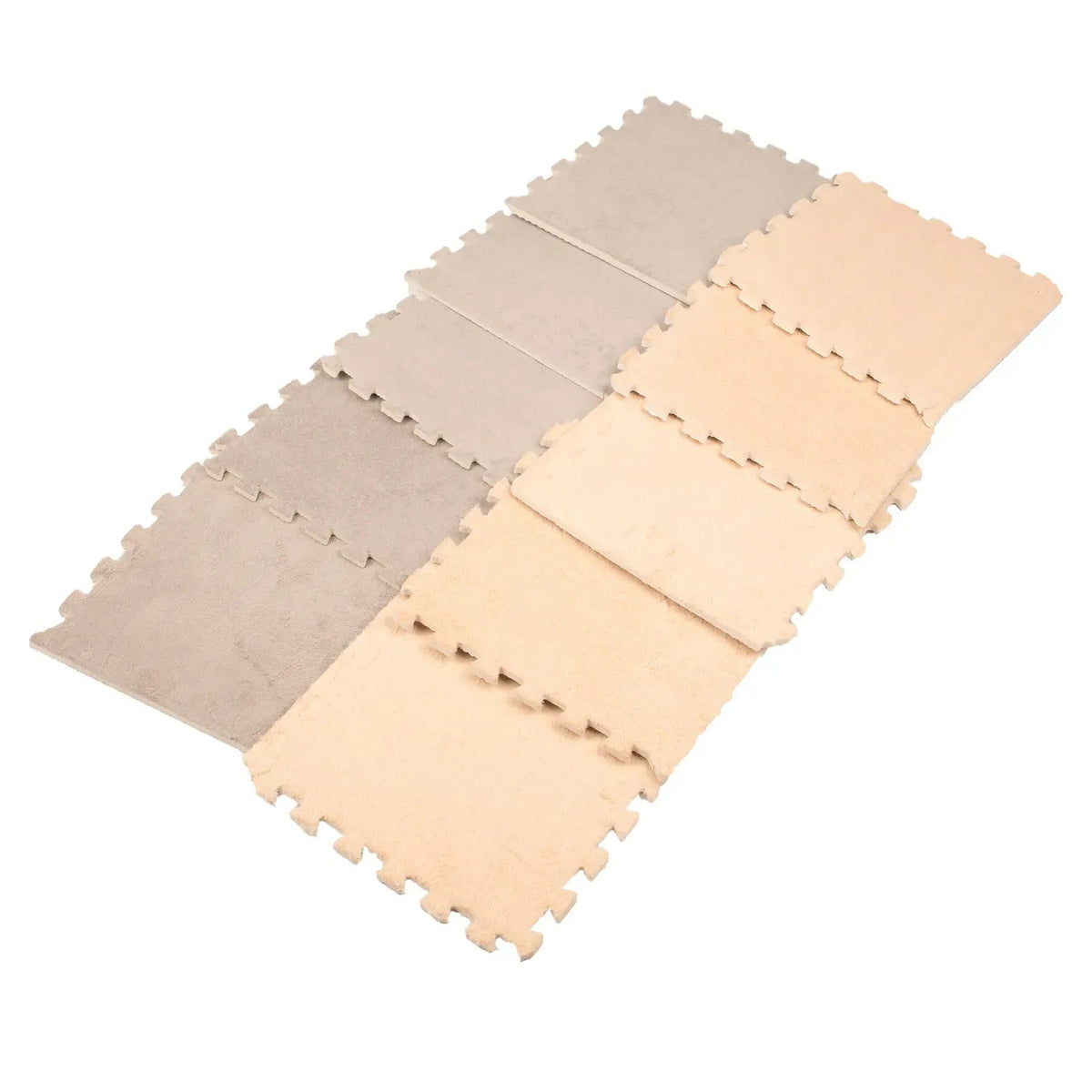Covoraș de podea bej din pluș 30x30 cm - set de 10 bucăți (84220003)