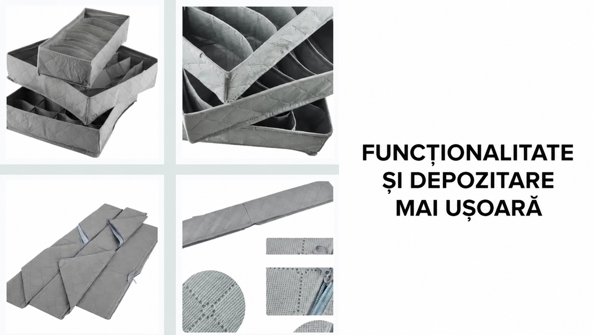 Organizator pentru lenjerie - Set de 3 bucăți pentru sertar (57220002)