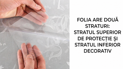Folie vitraliu pentru geam, 2 m, imitație de jaluzele (60540003)