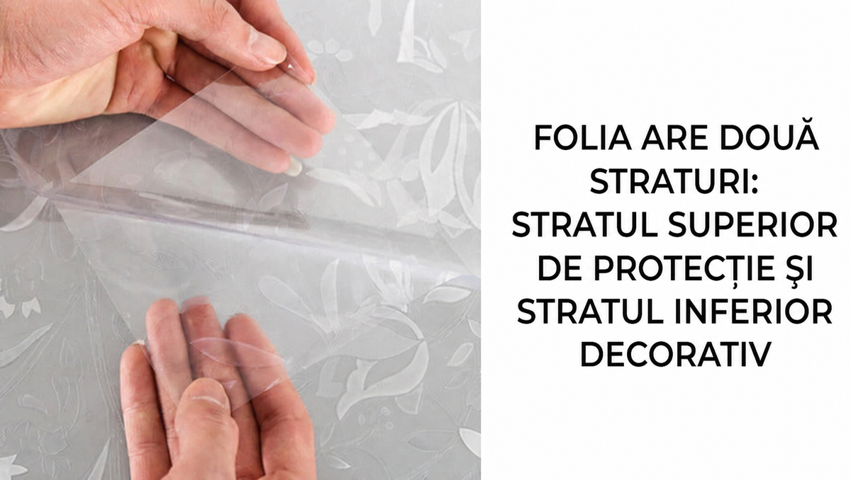 Folie de fereastră autocolantă 2m - Flori de hibiscus (60540005)