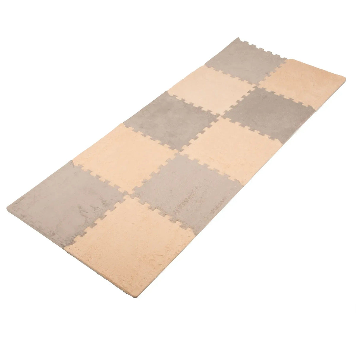 Covoraș de podea bej din pluș 30x30 cm - set de 10 bucăți (84220003)