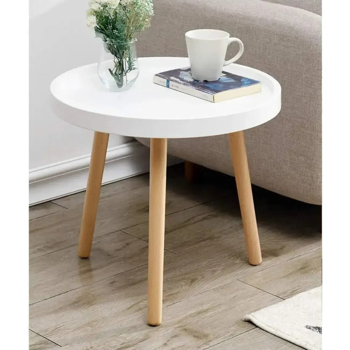Masă rotundă de cafea din MDF, modernă și elegantă (91860001)