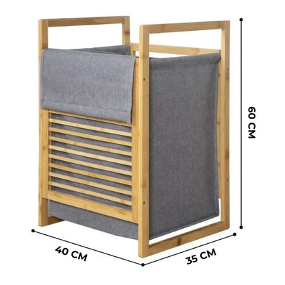 Coș de rufe din bambus 45L cu capac (91800001)