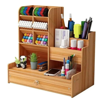Organizator de birou mare din lemn pentru cărți (87550001)