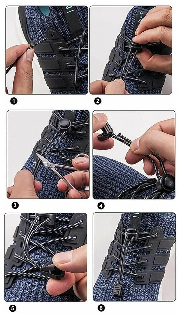 Șireturi elastice fără legare, albe (79550001)