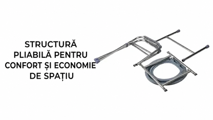 Scaun de toaletă portabil cu șezut reglabil (8559)
