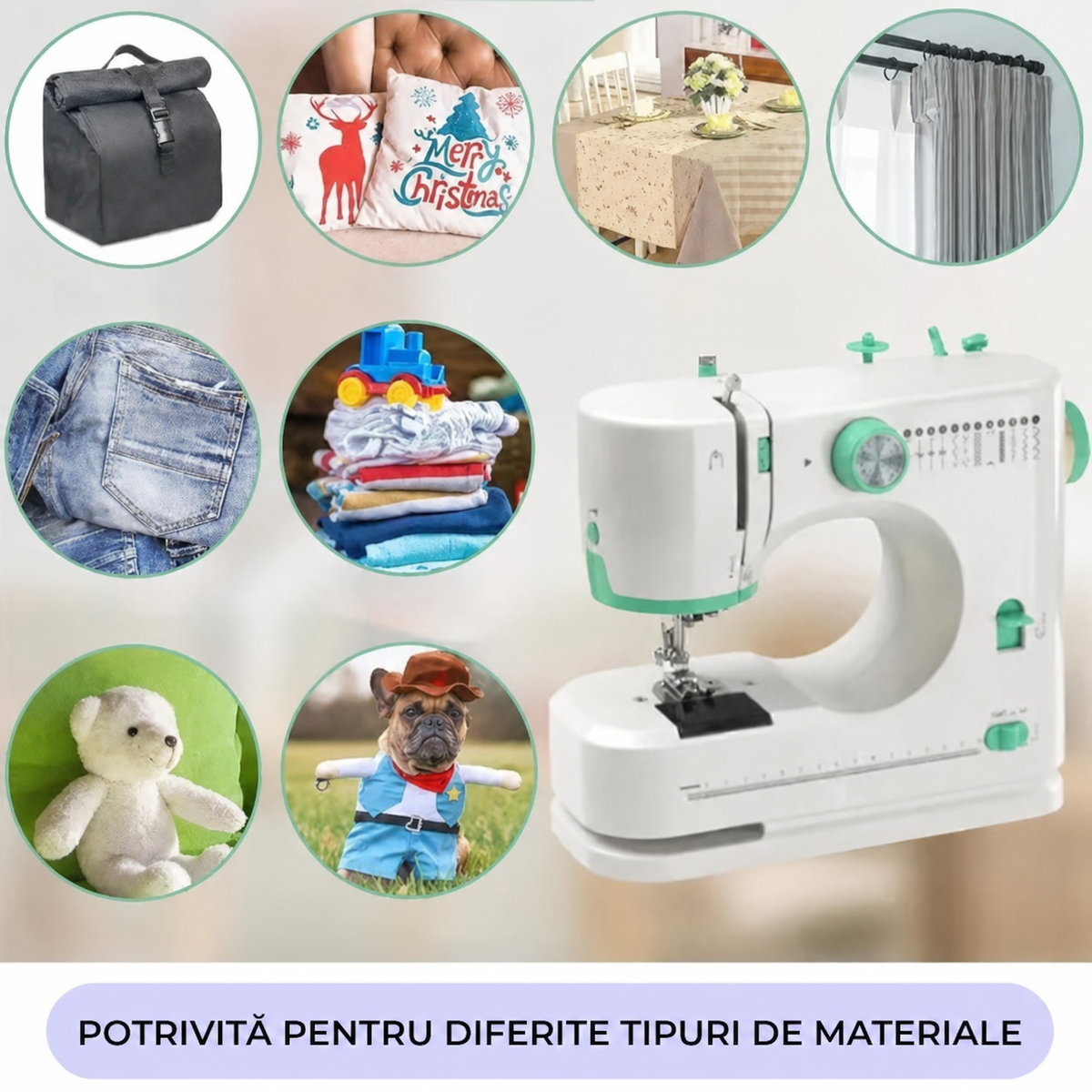 Mini Mașină de Cusut Harmonia 12 Cusături (8628)