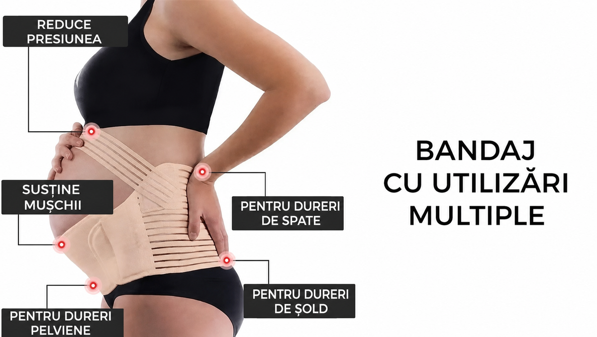 Centură universală de susținere pentru sarcină (8706)