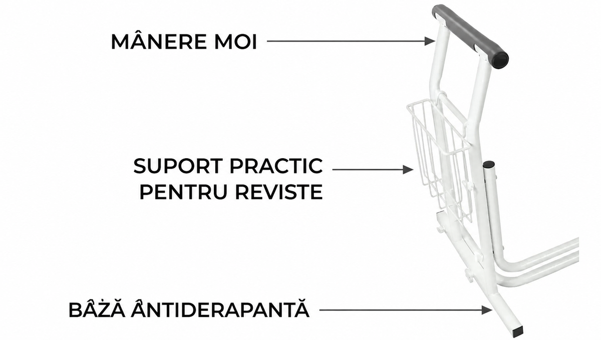Cadru de siguranță pentru WC cu poliță (8721)