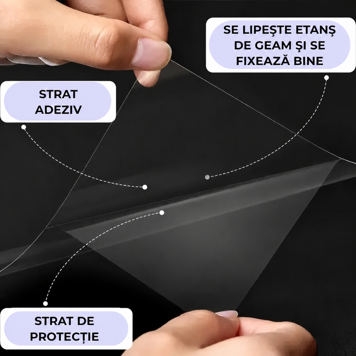 Folie de protecție autoadezivă pentru fereastră, rezistentă la impact 50x152 cm (89050001)