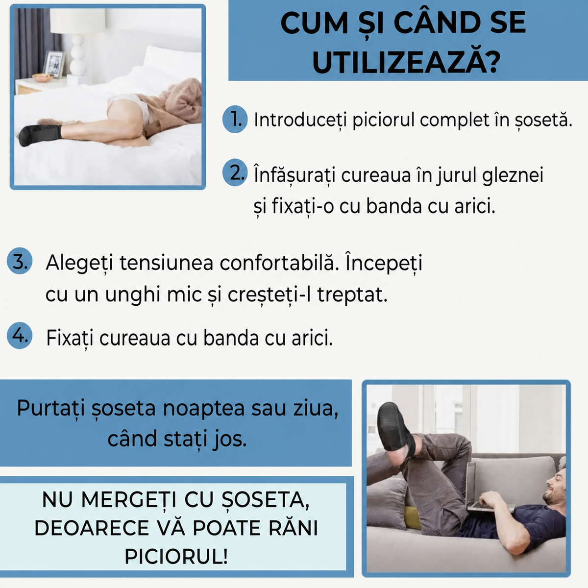 Stabilizator pentru articulația gleznei Stassburg pentru pinten calcanean (89370001)