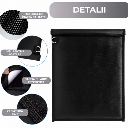 Husă Faraday pentru telefon cu blocare semnal GPS, Wi-Fi și RFID (89400001)