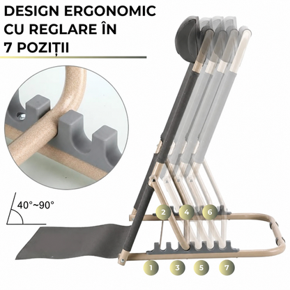 Suport ergonomic pentru spate cu tetieră reglabilă (89420001)