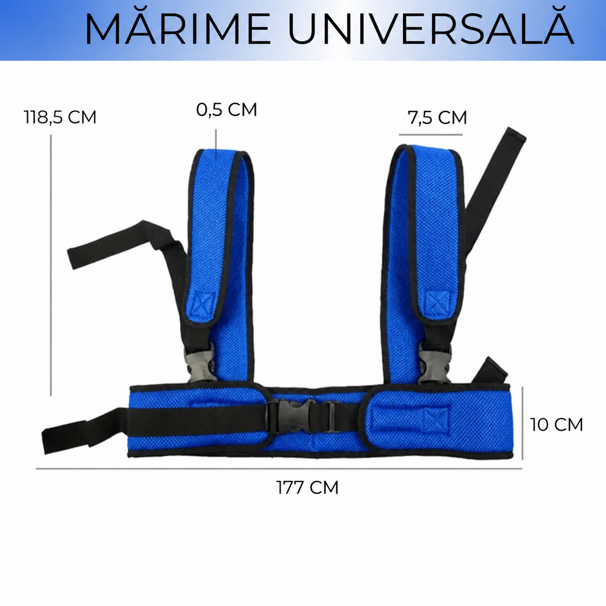 Centură de siguranță pentru scaun cu rotile - universală, rezistentă (89440001)