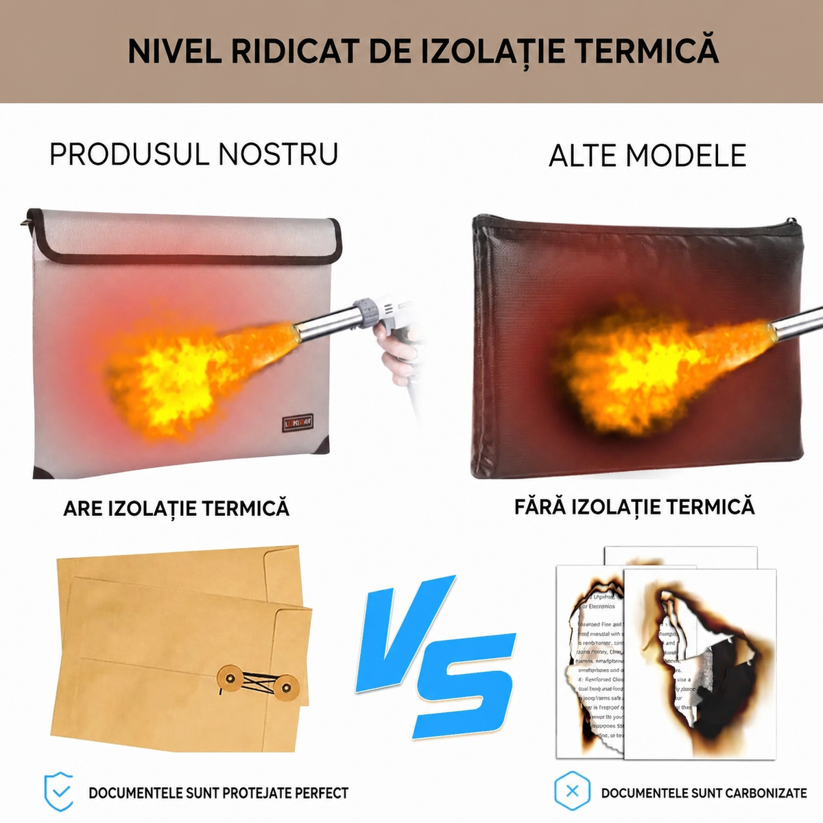 Geantă pentru documente rezistentă la foc 20x13 cm (89600001)