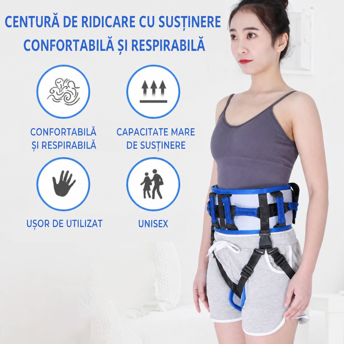 Centură rezistentă și universală pentru transferul pacienților (89630002)