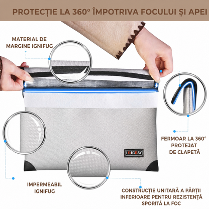 Geantă pentru documente rezistentă la foc 38x28 cm (89640001)