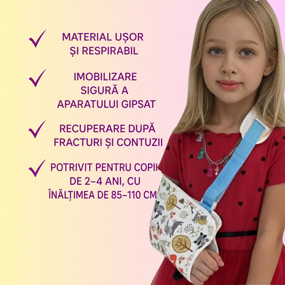 Eșarfă pediatrică pentru susținerea brațului, cu model (89650003)