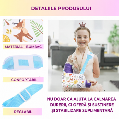 Eșarfă pediatrică pentru susținerea brațului, cu model (89650003)