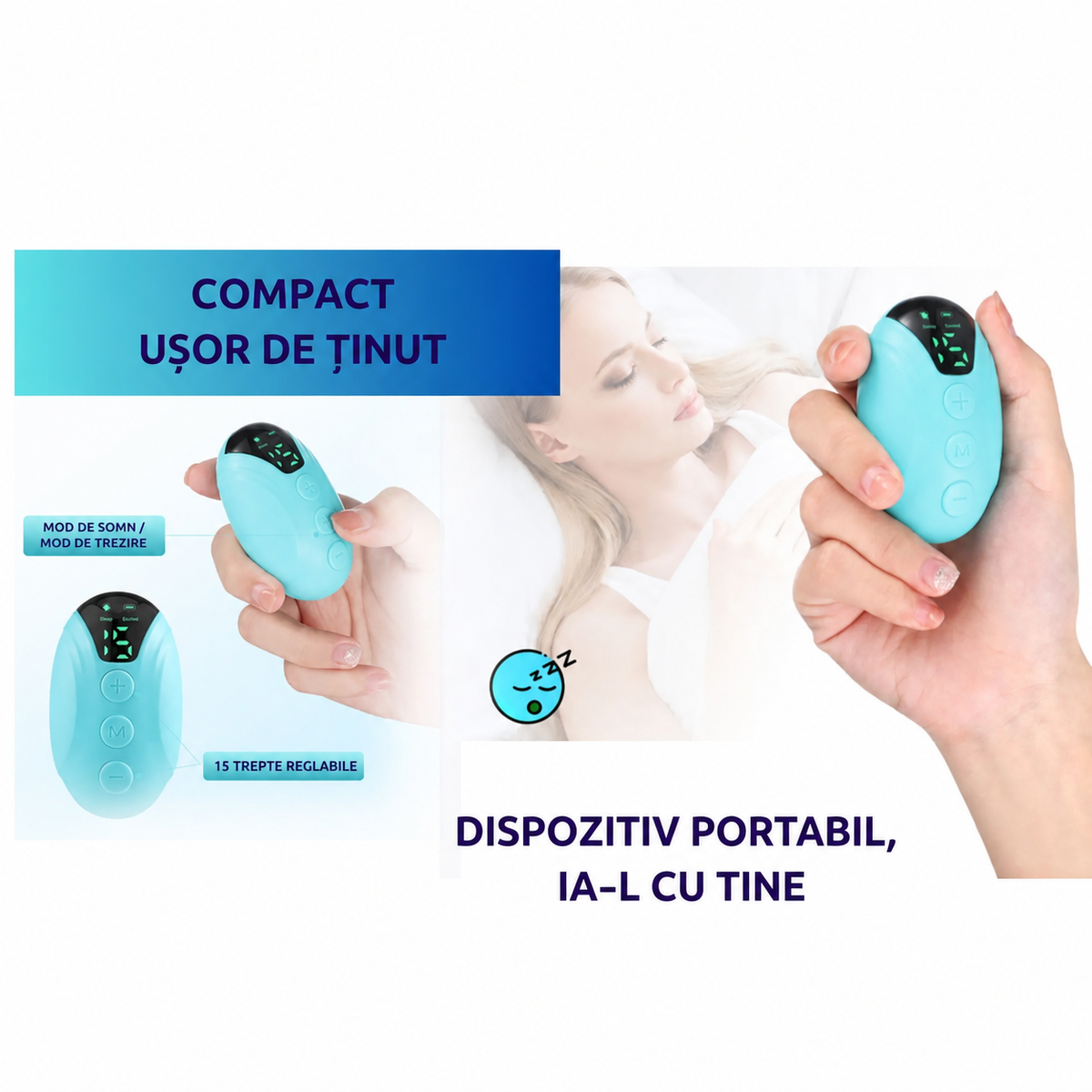 Dispozitiv reîncărcabil pentru îmbunătățirea somnului, adulți și copii (89670001)