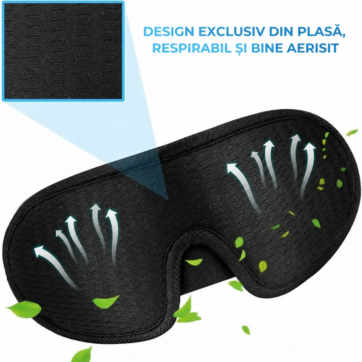 Mască de dormit anatomică premium, respirabilă (89680001)