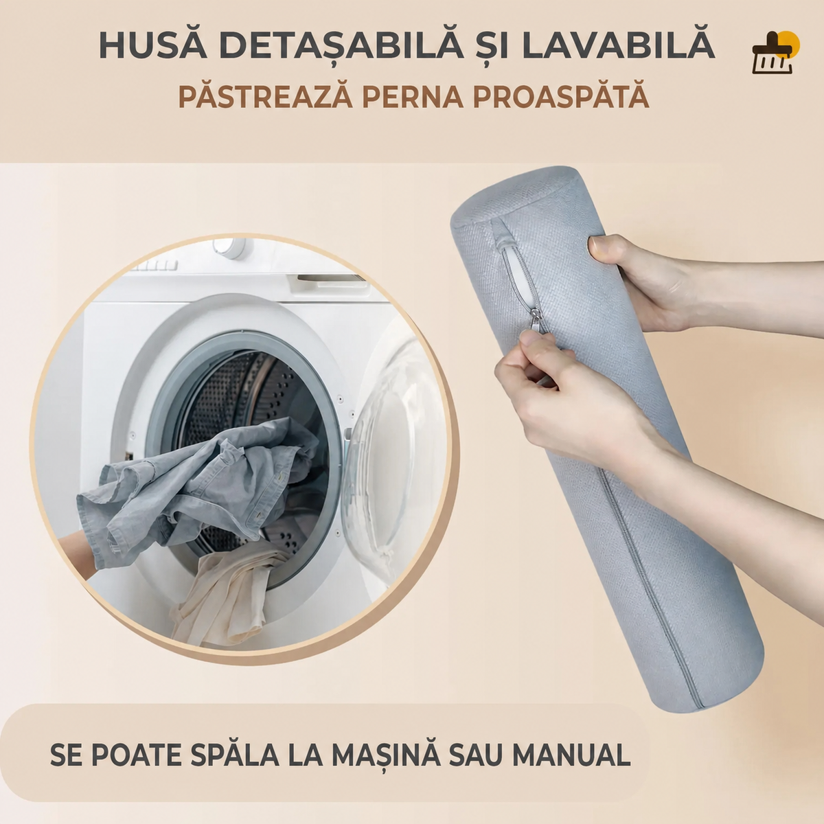 Perna ortopedică tip rulou 43x15 cm (89700001)